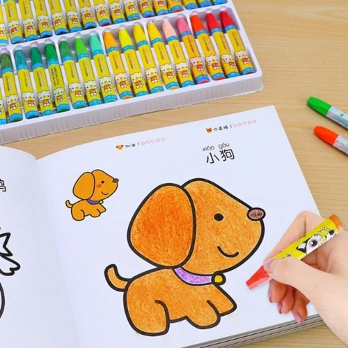 画画儿童涂色本幼儿园填色涂鸦绘本宝宝画本涂颜色填充画绘画册书