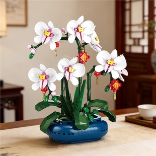 兼容乐高2026新款蝴蝶兰积木花礼物机关盒女适用乐高福袋黄金新年