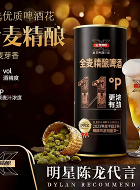 轩博精酿全麦精酿880ml麦芽度11P德式小麦白啤
