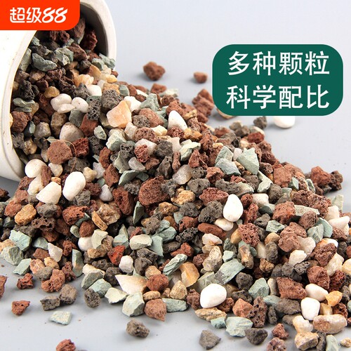 多肉全颗粒土专用营养土铺面石颗粒彩虹石火山石麦饭石多肉颗粒土