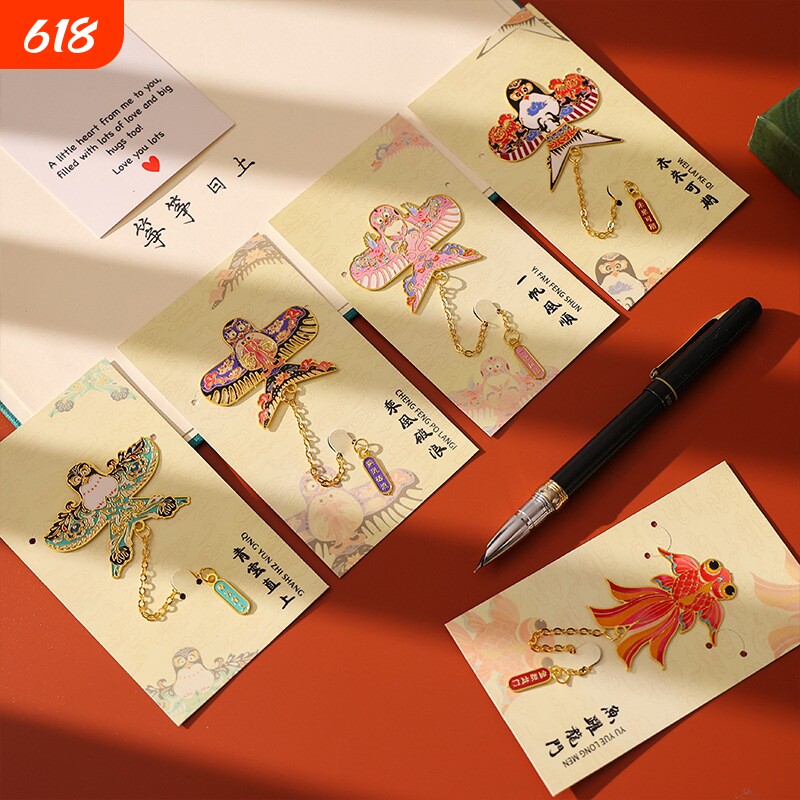 纸鸢书签中国风古典创意风筝金属书页夹精致高档精美文创小礼品