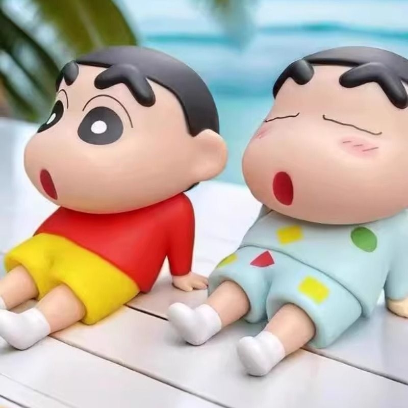 蜡笔小新手机支架懒人手机座可爱桌面摆件手办模型公仔潮玩礼物送