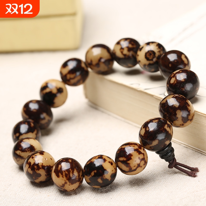 虎斑花纹菩提子手串手持念珠单圈