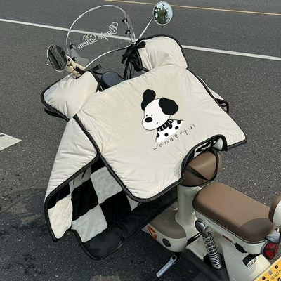 冬季加绒电动车挡风被防水保暖