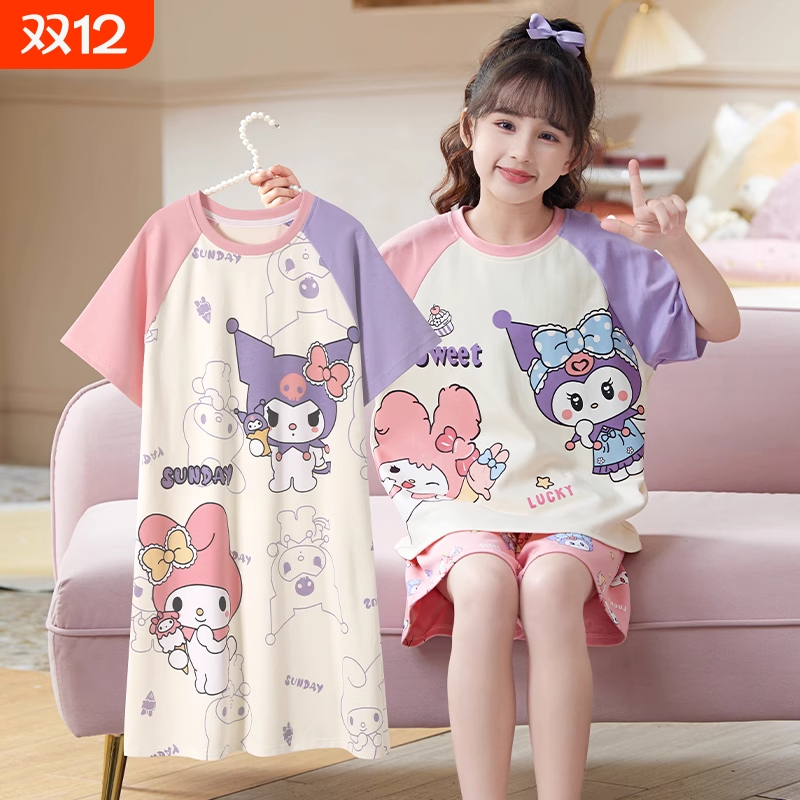 纯棉短袖公主风睡裙|千人加购