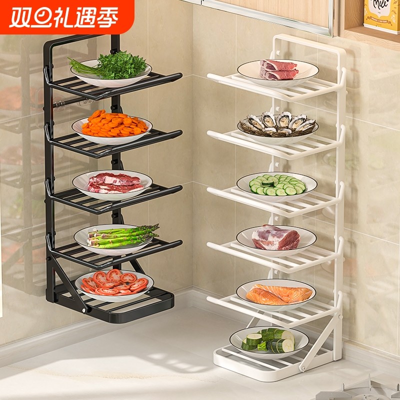 厨房备菜盘置物架台面多层配菜盘家用多功能菜盘收纳架放菜储物架