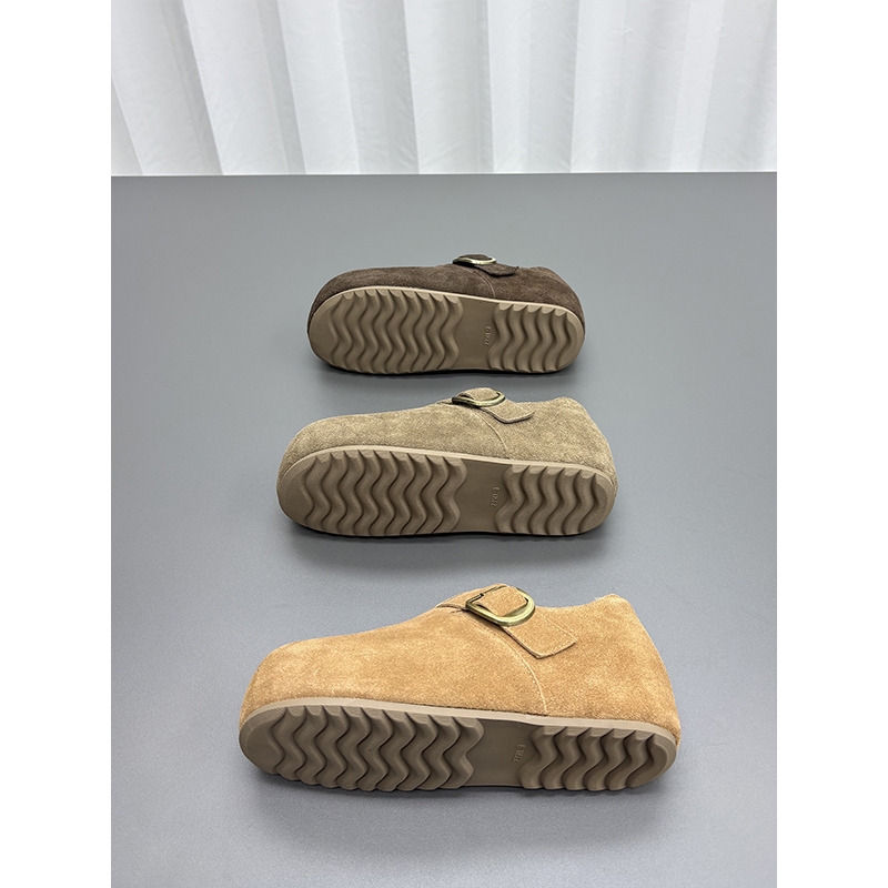 真皮羊毛加绒勃肯鞋女2025冬季新款内增高厚底加厚保暖棉鞋潮毛绒