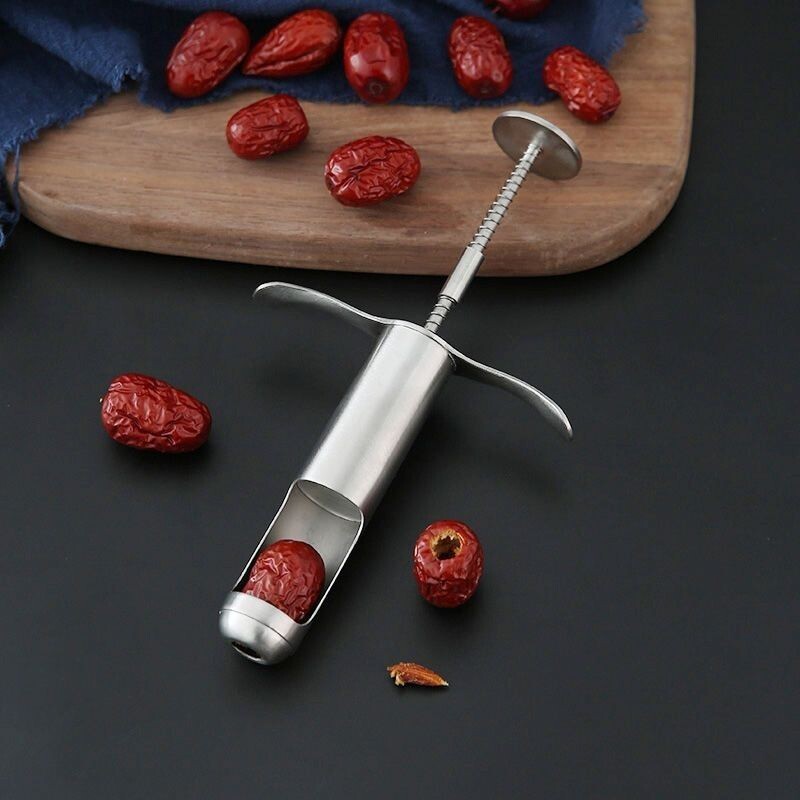 去枣核器剔红枣胡除干枣子芯工具不锈钢夹核桃抽芯快速取肉机