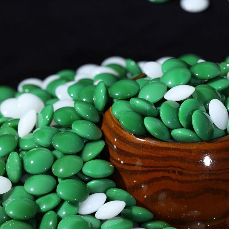 水晶玉石围棋白绿棋子水晶玉料手提棋盘礼盒套装送长辈儿童