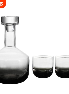 国潮[现货]酒具套装现代简约玻璃醒酒器酒杯样板间家用酒柜装饰摆
