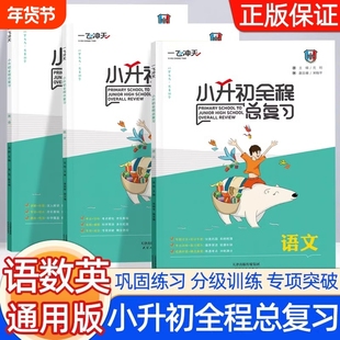新版一飞冲天小升初全程总复习语文数学英语人教版精通版部编天津中考毕业升学系统总复习资料专项训练辅导书知识大集结教辅书