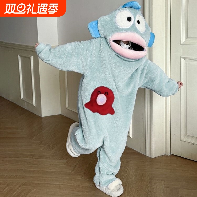 小丑鱼儿童连体法兰绒加厚睡衣
