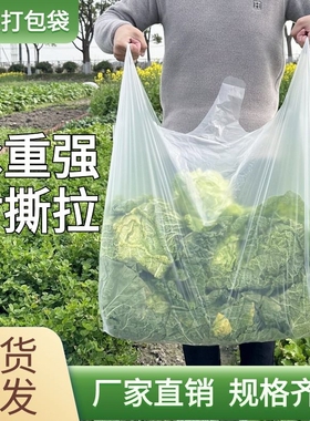 大号白色背心塑料袋食品袋商用透明袋子手提水果蔬菜方便打包袋