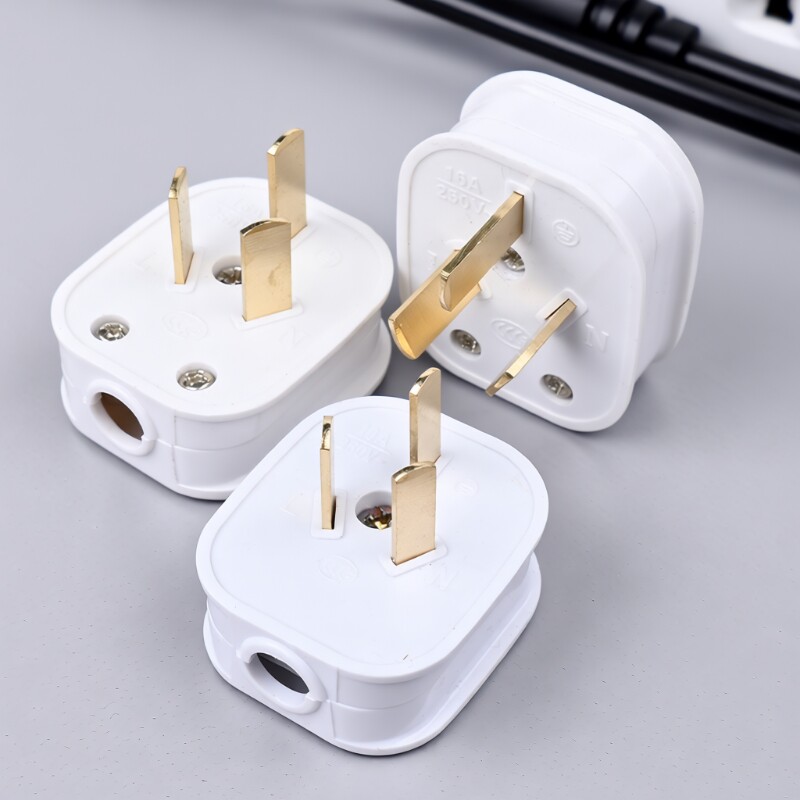 【6000W】插头三脚10/16a家用三插头接线电源工业插头三角16A插头