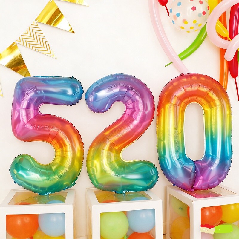 儿童生日聚会数字气球装扮男女孩周岁派对装饰氛围布置背景布户外