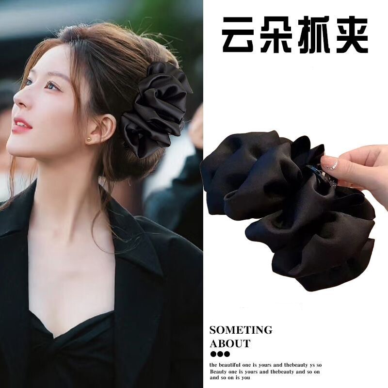诗泊雅千金风复古法式发夹简约风发饰抓夹复古风鲨鱼夹饱满发夹