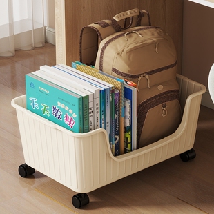 教室桌下书箱移动带轮收纳箱学生装书本书籍收纳盒书包宿舍好物