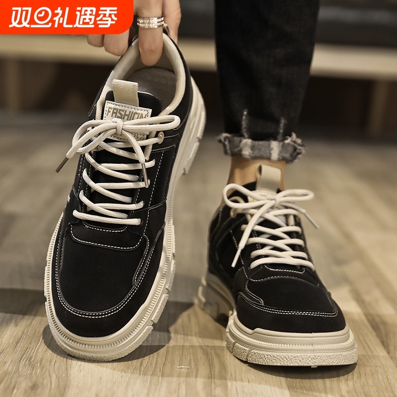 秋季男鞋2025年新款潮流百搭运动休闲板鞋男士透气低帮工装马丁靴