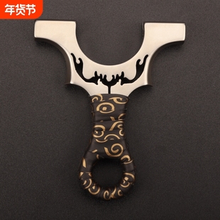 火牛不锈钢龙齿弹弓高精准成人新款直板皮筋金属