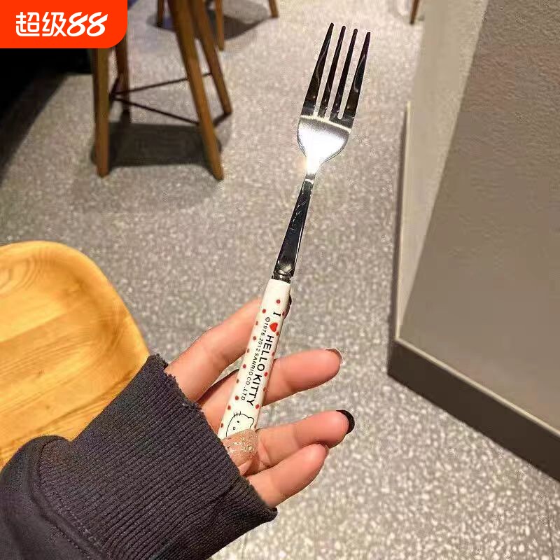 可爱叉子筷子勺子套装图片