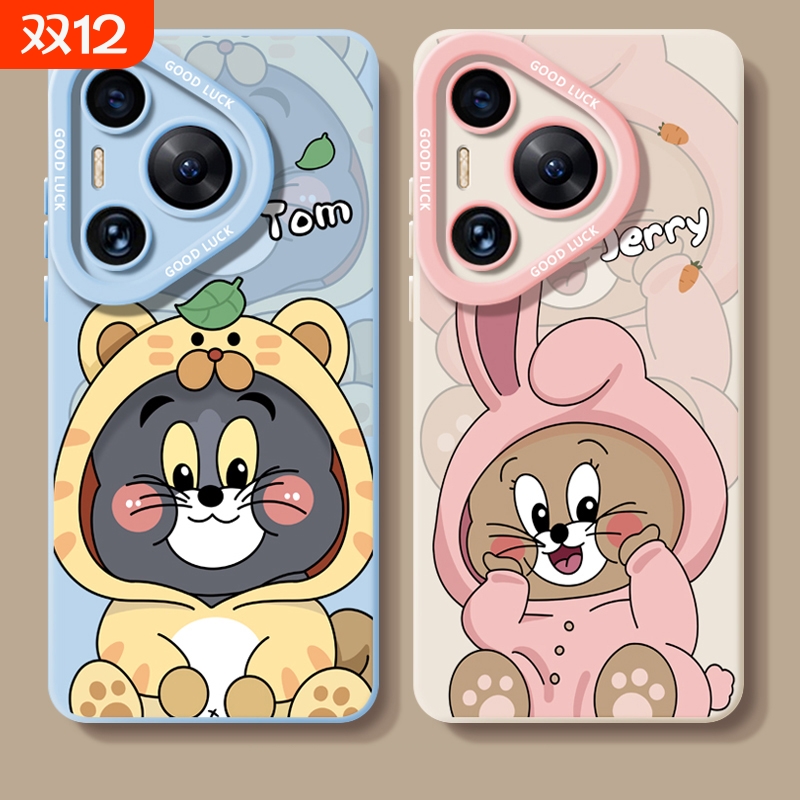 适用华为Pura80手机壳P60art套nova12卡通P50por保护P70情侣11Ultra全包40pro+外壳30猫和老鼠20超火10se薄9