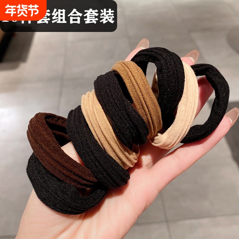 扎头发发饰发绳发圈头绳马尾高弹力橡皮圈夏季加宽无接缝简约头饰
