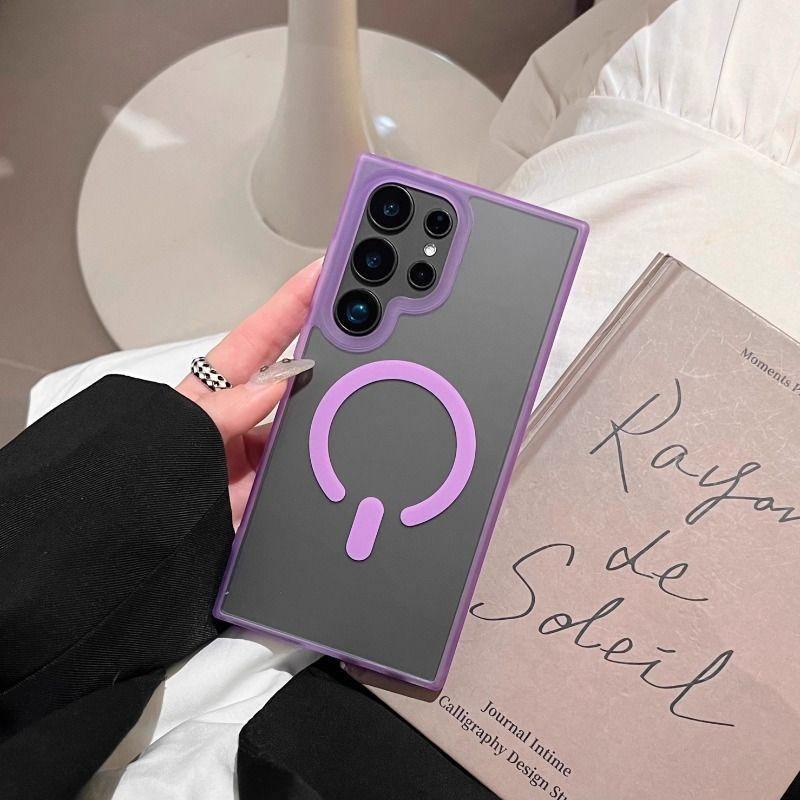 MagSafe磁吸适用三星S25Ultra手机壳S25Plus肤感磨砂24plus防摔s23fe简约三星GalaxyS23全包新款透明保护套