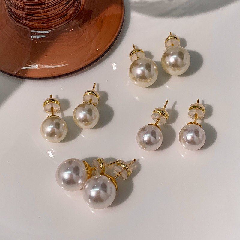 999纯银S家澳白色珍珠耳钉女2025新款爆款轻奢高级感气质耳环