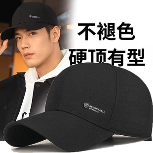 四季休闲帽子加厚大众男士棒球帽中老年褪色冬天鸭舌帽男士帽