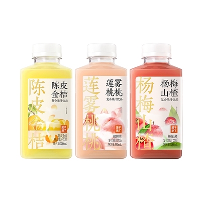 10月18到期|果子熟了莲雾桃桃陈皮金桔杨梅山楂350ml果汁饮料