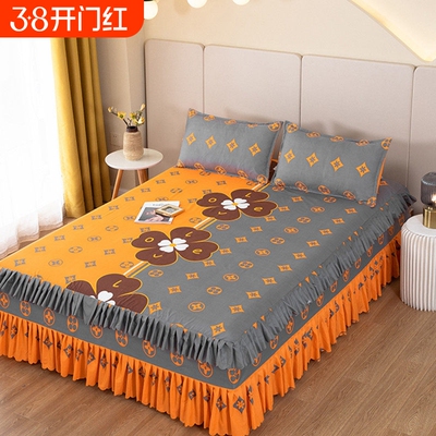 床裙床罩2025新款单件床单带裙边一米五床套床笠简约单人双人1.8