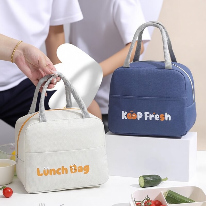 饭盒袋手提袋子保温袋饭盒包加厚学生上班族便当盒带饭装餐包防水