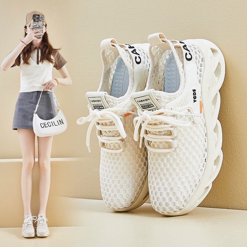 夏季刀锋透气大孔溯溪鞋男女网面镂空涉水鞋大码情侣老爹鞋子