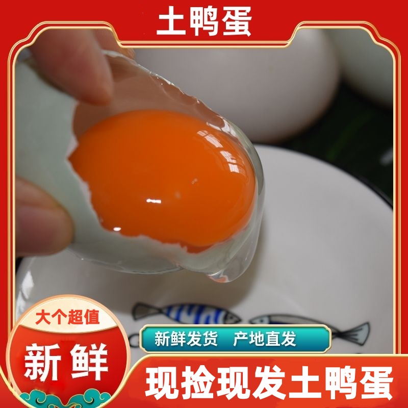 散养江西南昌鄱阳湖新鲜鸭蛋土特产生鸭蛋大蛋70克现捡白壳绿壳
