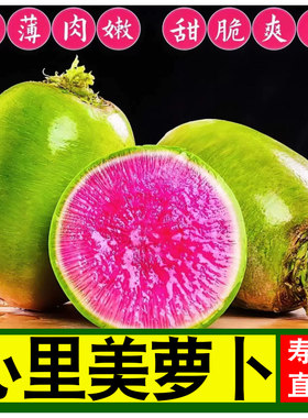 新鲜心里美萝卜雕刻酒店用品