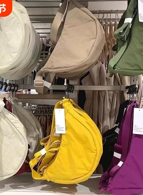 U饺子包2025新款单肩斜挎包男女百搭包包休闲红色尼龙橘色蓝色