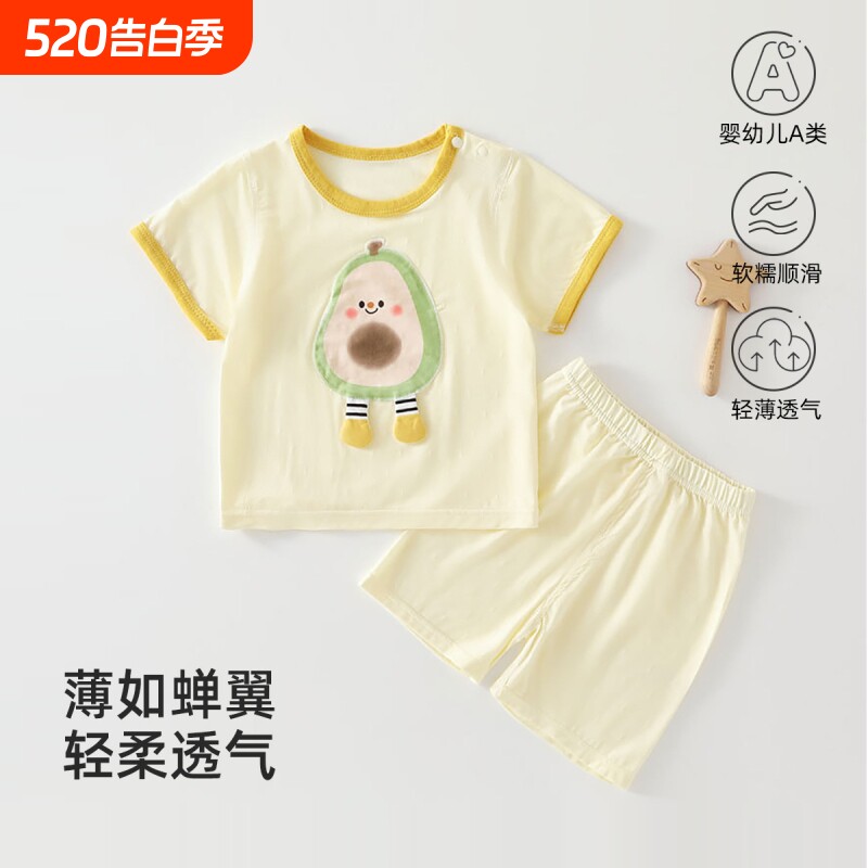 婴儿套装夏季薄款衣服宝宝短袖T恤儿童短裤分体两件套安阳婴童装