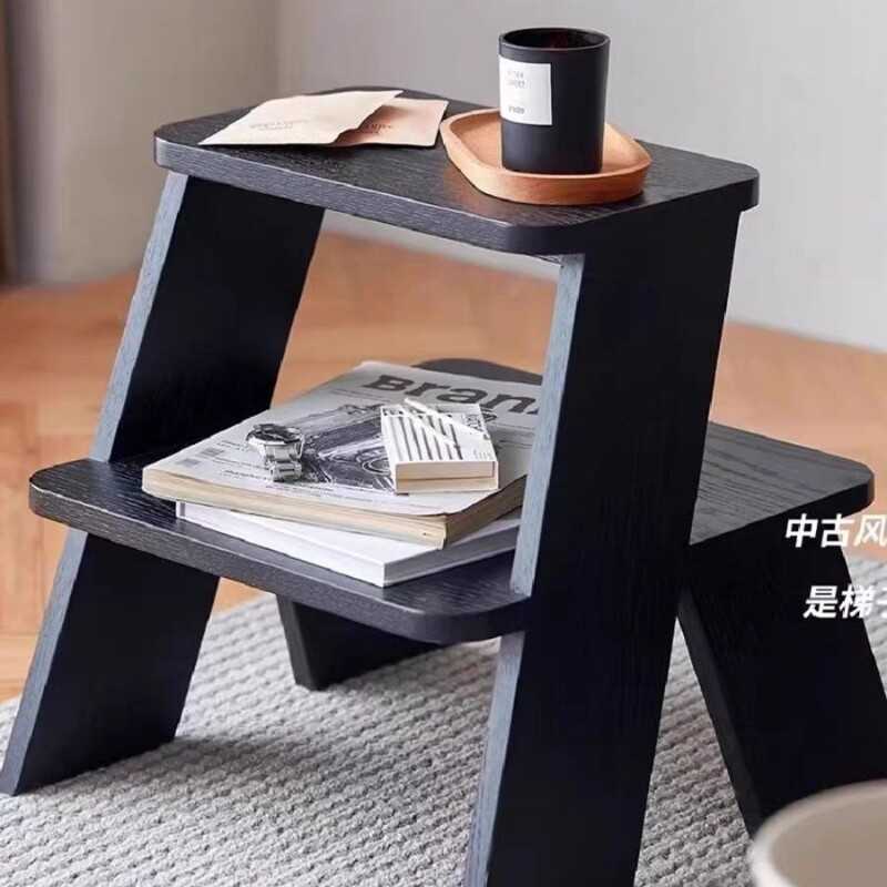 b实木凳子多功能简约沙发创意梯凳换鞋家用设计师客厅矮凳板凳现