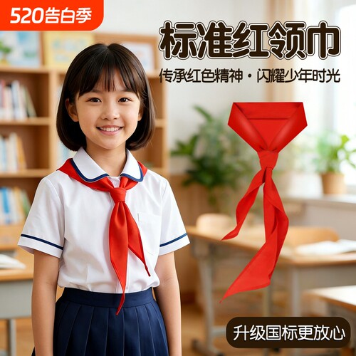 小学生标准红领巾夏季纯棉透气