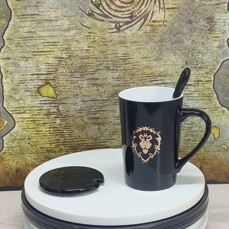 香蕉魔兽世界周边陶瓷杯马克杯联盟部落标志怀旧创意咖啡牛奶水杯