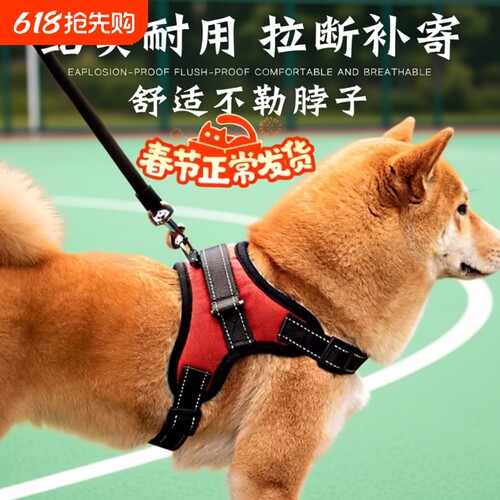 炅哆哆狗狗牵引绳胸背带可调节