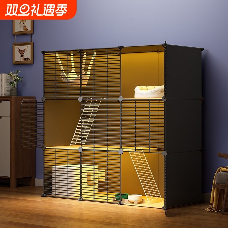 家用室内大猫笼超大空间成年猫幼猫自由组装猫窝猫咪豪华别墅柜笼