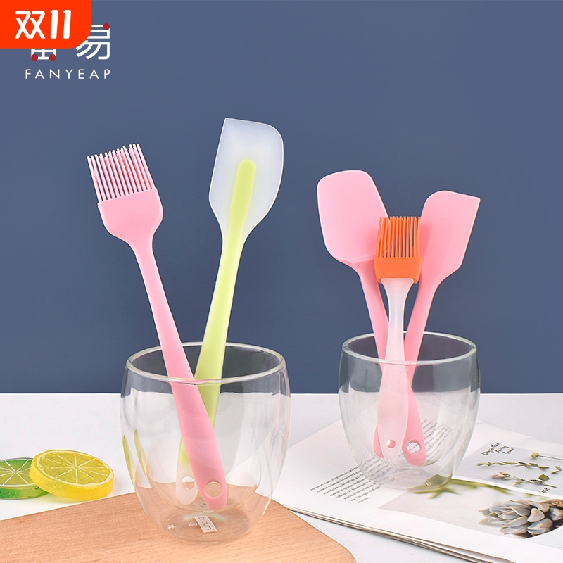 抹刀B1pf0-硅胶油刷耐高温烙饼烧烤刷厨房家用蛋糕烘焙搅拌刮