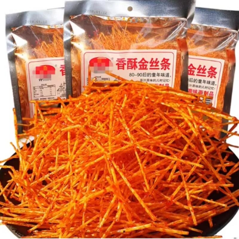 金丝条辣条网红90后儿时小麻辣零食脆辣丝80后怀旧葫芦香菇丝童年