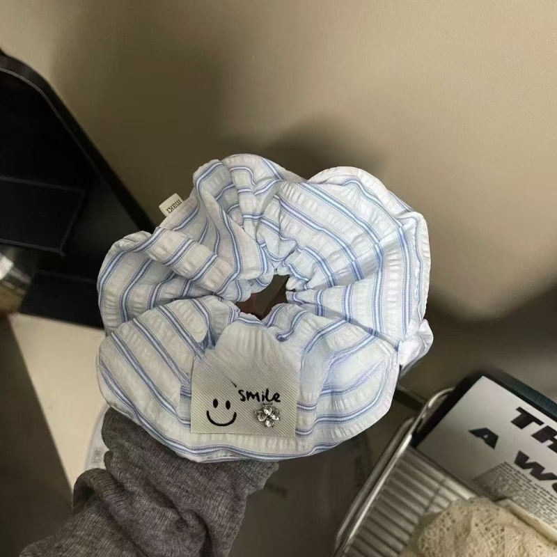韩系发圈徐艺洋同款发圈韩系条纹大肠发绳马尾发圈新款头绳丸子女