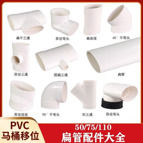 PVC扁管排水管配件|超2000次加购