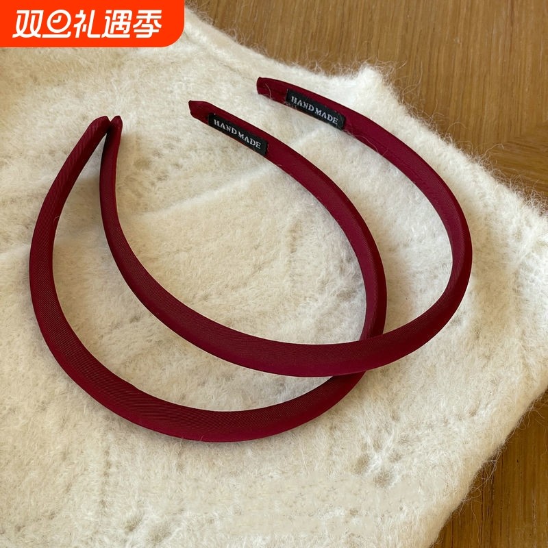 红色细发箍女外出压发头箍春秋ins发卡气质时尚发饰神器高级新款