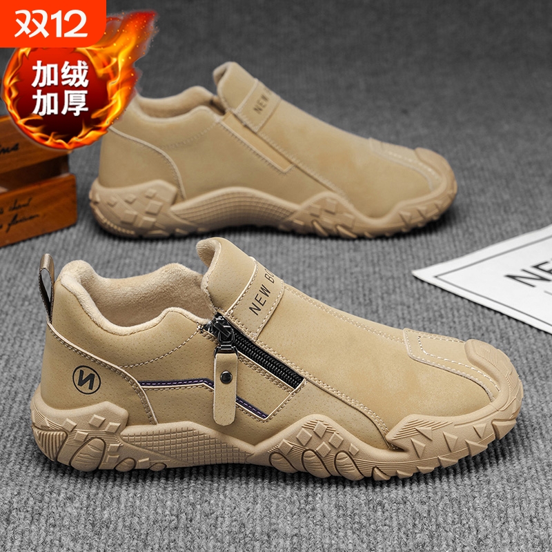 加绒男鞋冬季新款时尚雪地靴