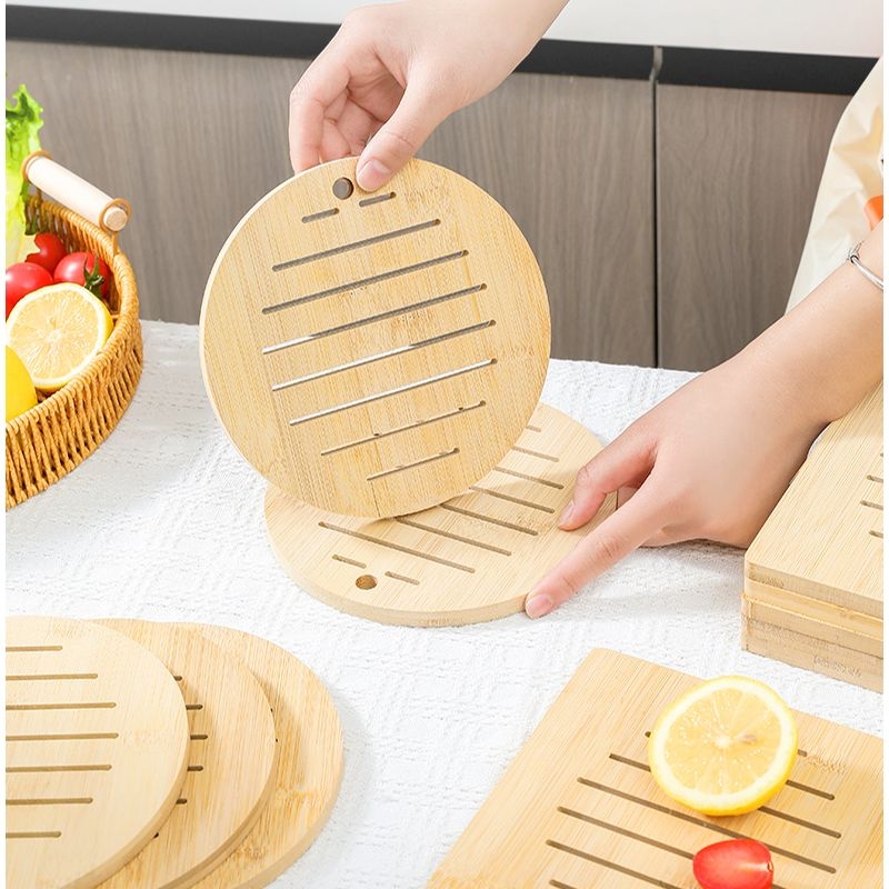 家用隔热竹垫餐桌垫锅底耐高温垫餐垫耐热碗垫防滑烫餐盘垫多规格
