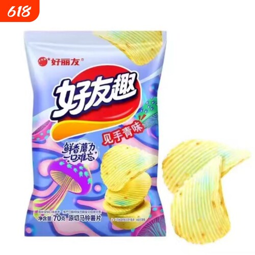 好丽友好友趣薯片韩国泡菜味70g见手青味火鸡面厚切零食休闲蜂蜜